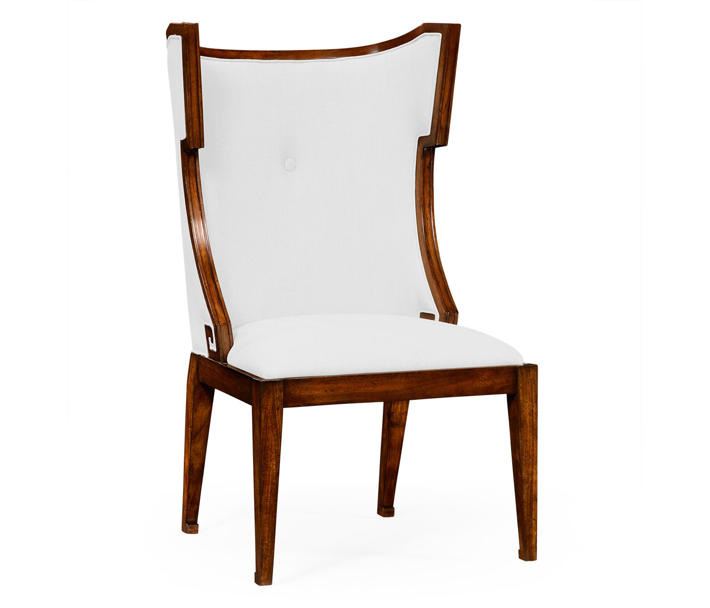 Greek Key Design Biedermeier Walnut Side Chair