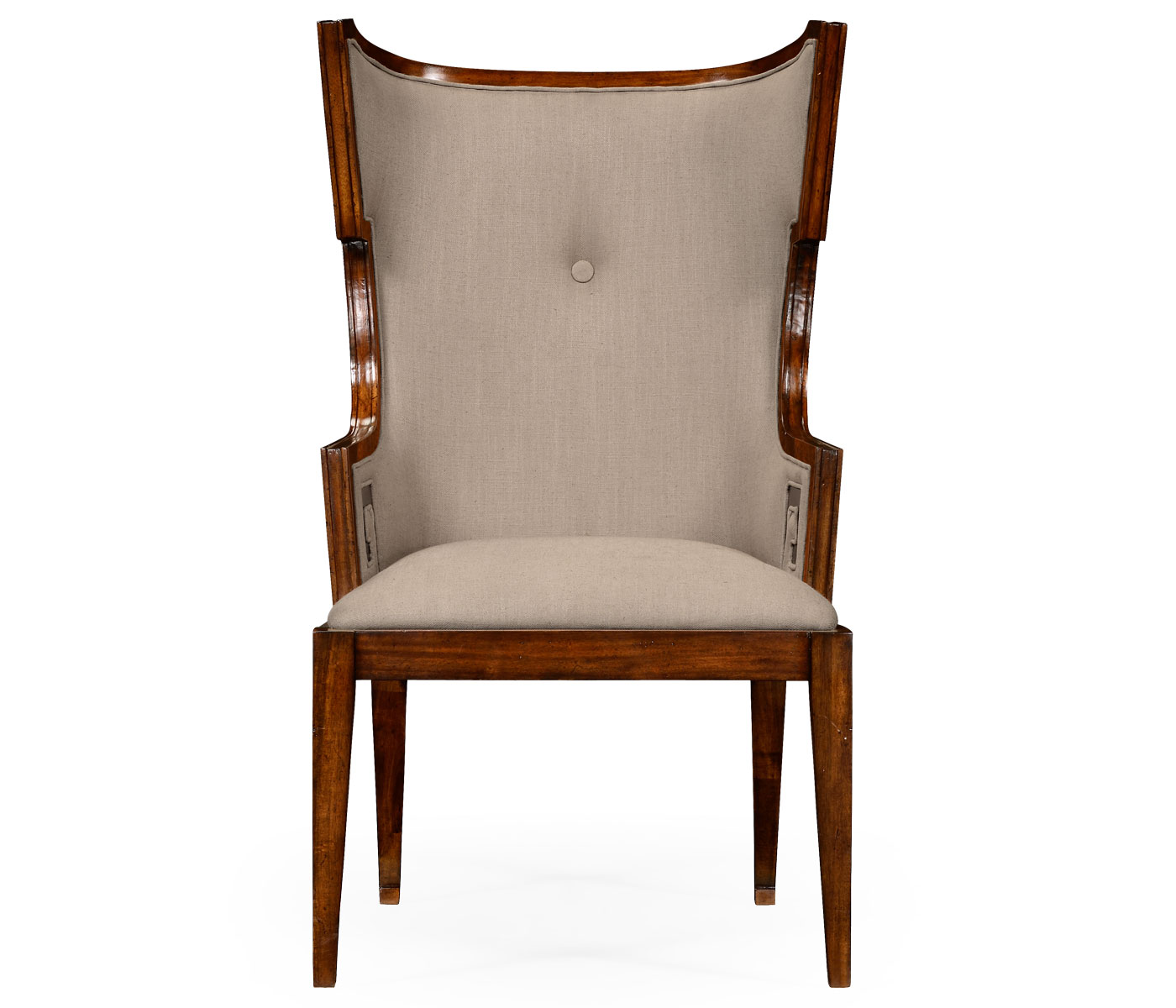 Greek Key Design Biedermeier Walnut Arm Chair
