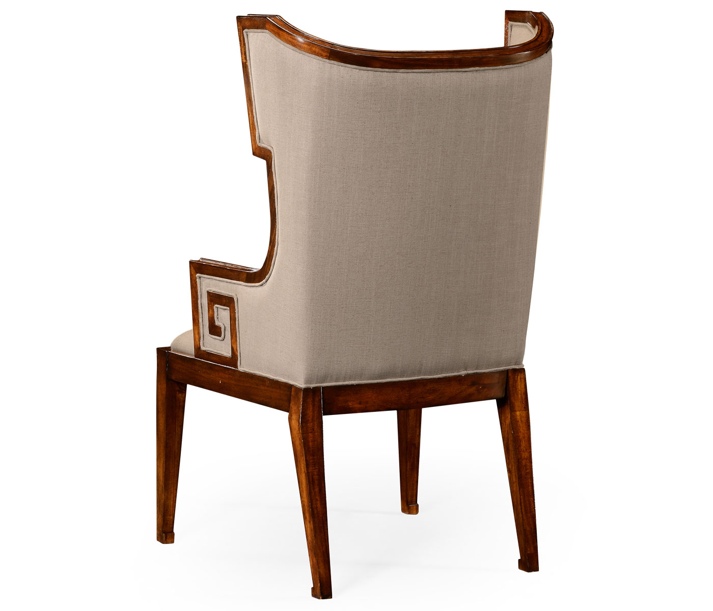 Greek Key Design Biedermeier Walnut Arm Chair
