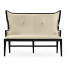 Greek Key Design Black Biedermeier Settee