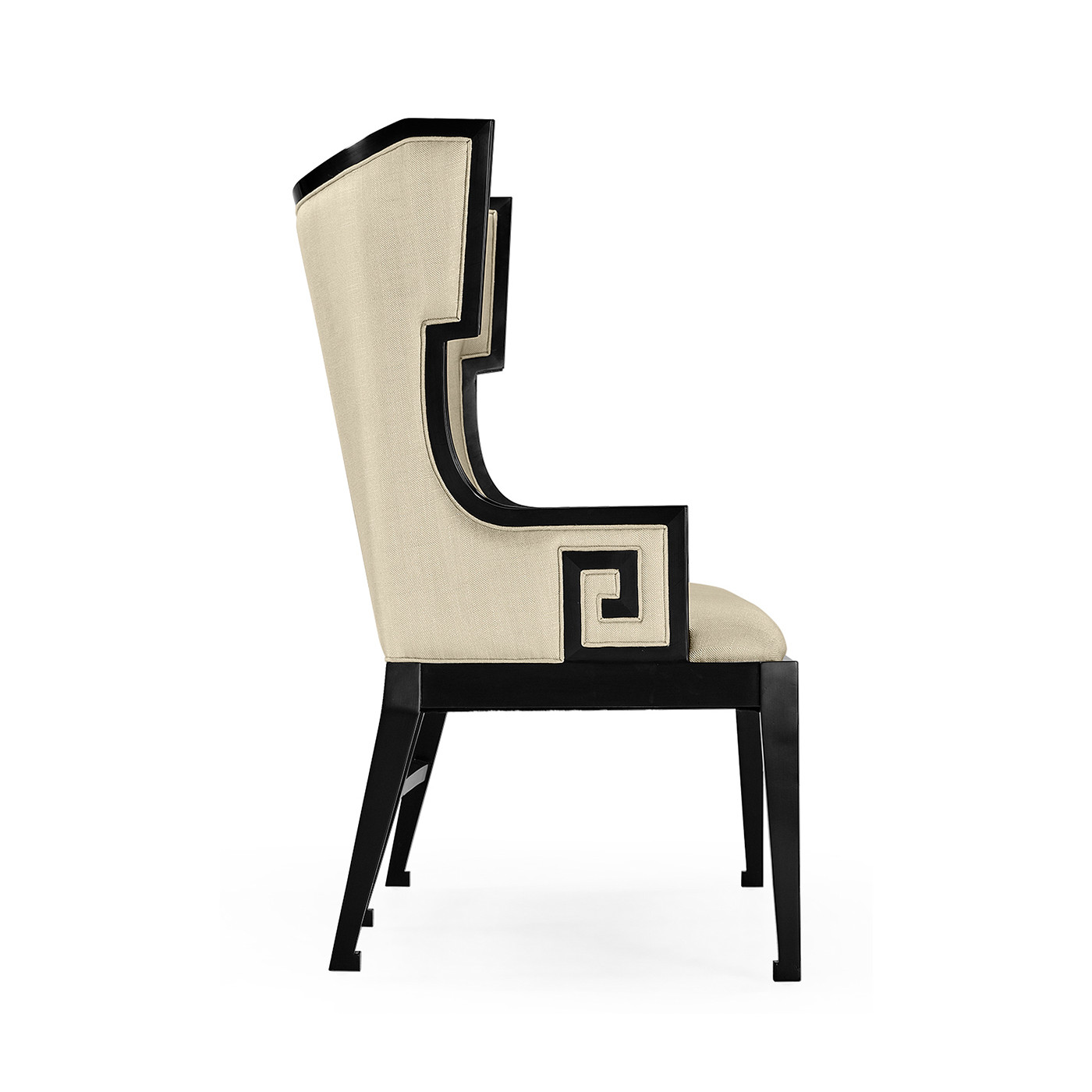 Greek Key Design Black Biedermeier Settee