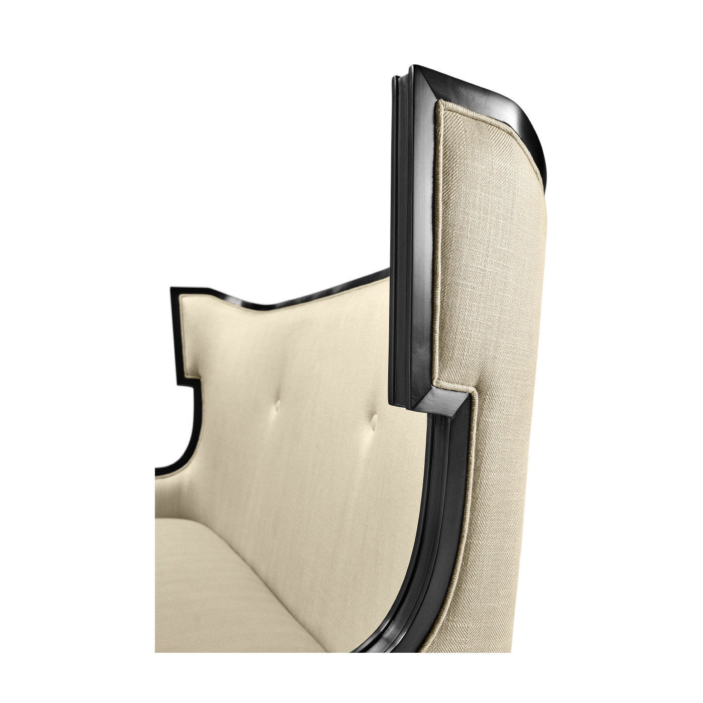 Greek Key Design Black Biedermeier Settee