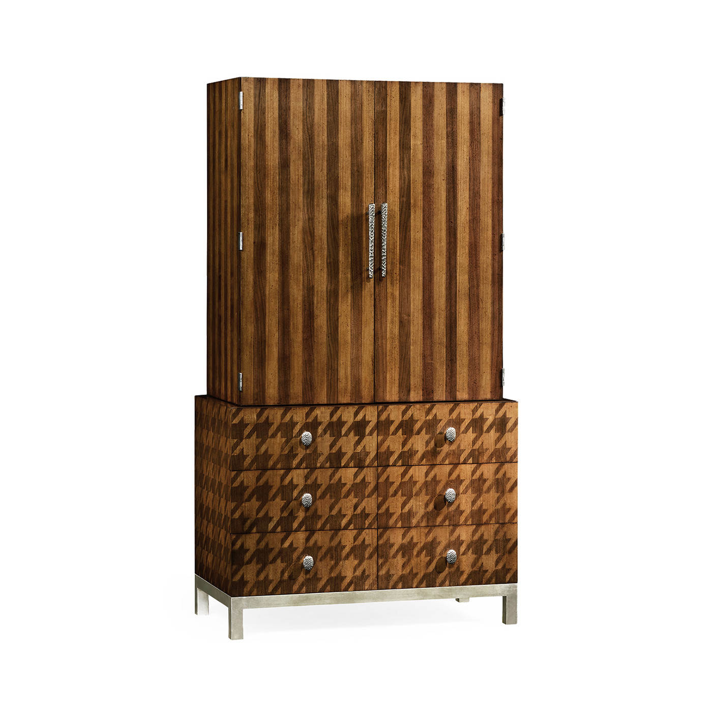Houndstooth drinks cabinet