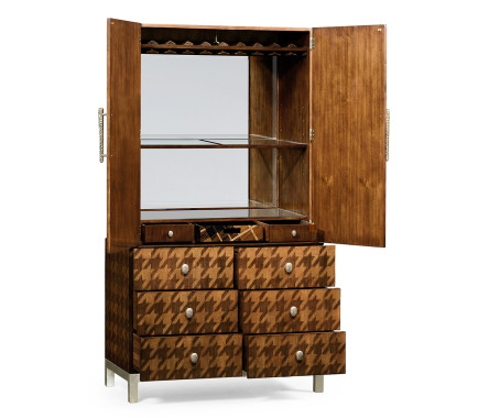Houndstooth drinks cabinet