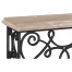 Width Rectangular Limed Wood Console with Wrought Iron Base 54