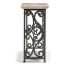 Width Rectangular Limed Wood Console with Wrought Iron Base 72