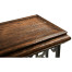 Width Rectangular Rustic Walnut Console with Wrought Iron Base 72