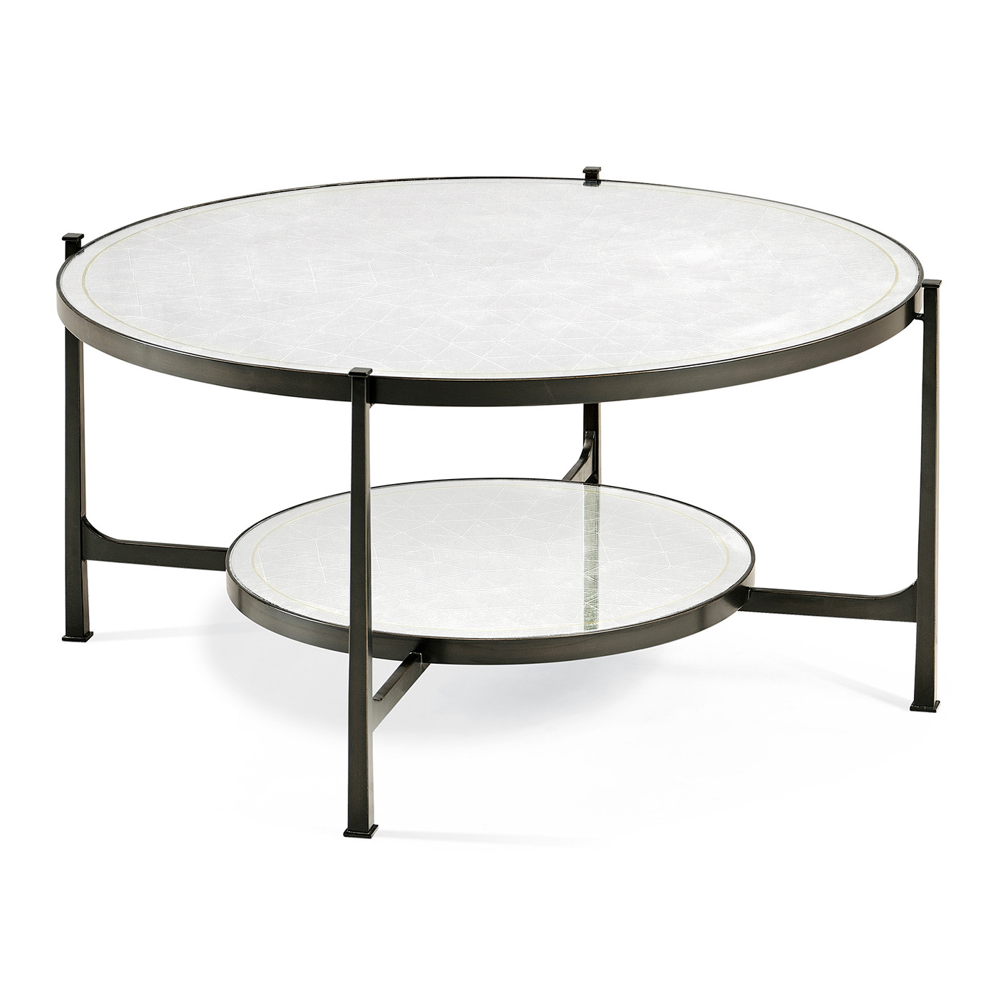 Églomisé Glass Bronze Coffee Table