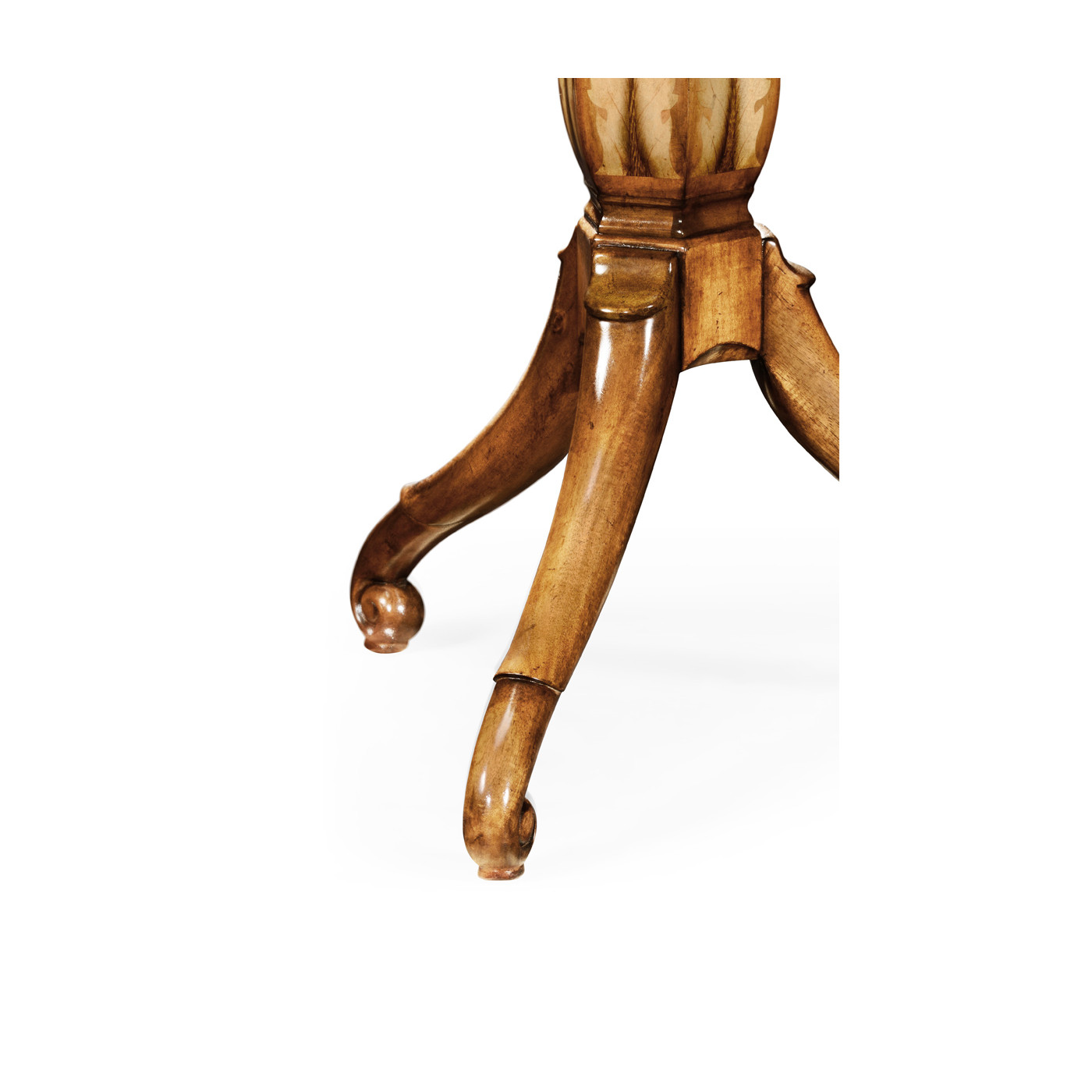 Finely Inlaid Lamp Table with Nine Sided Top