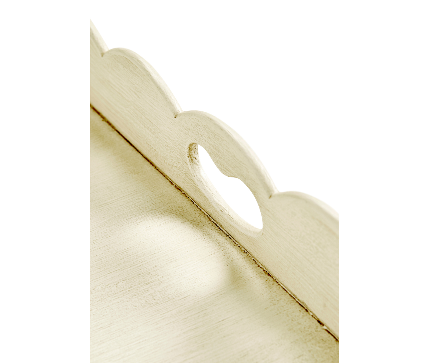 Large Scallopped Linen Tray