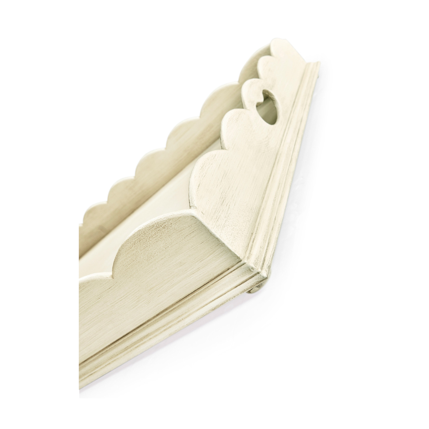 Large Scallopped Linen Tray