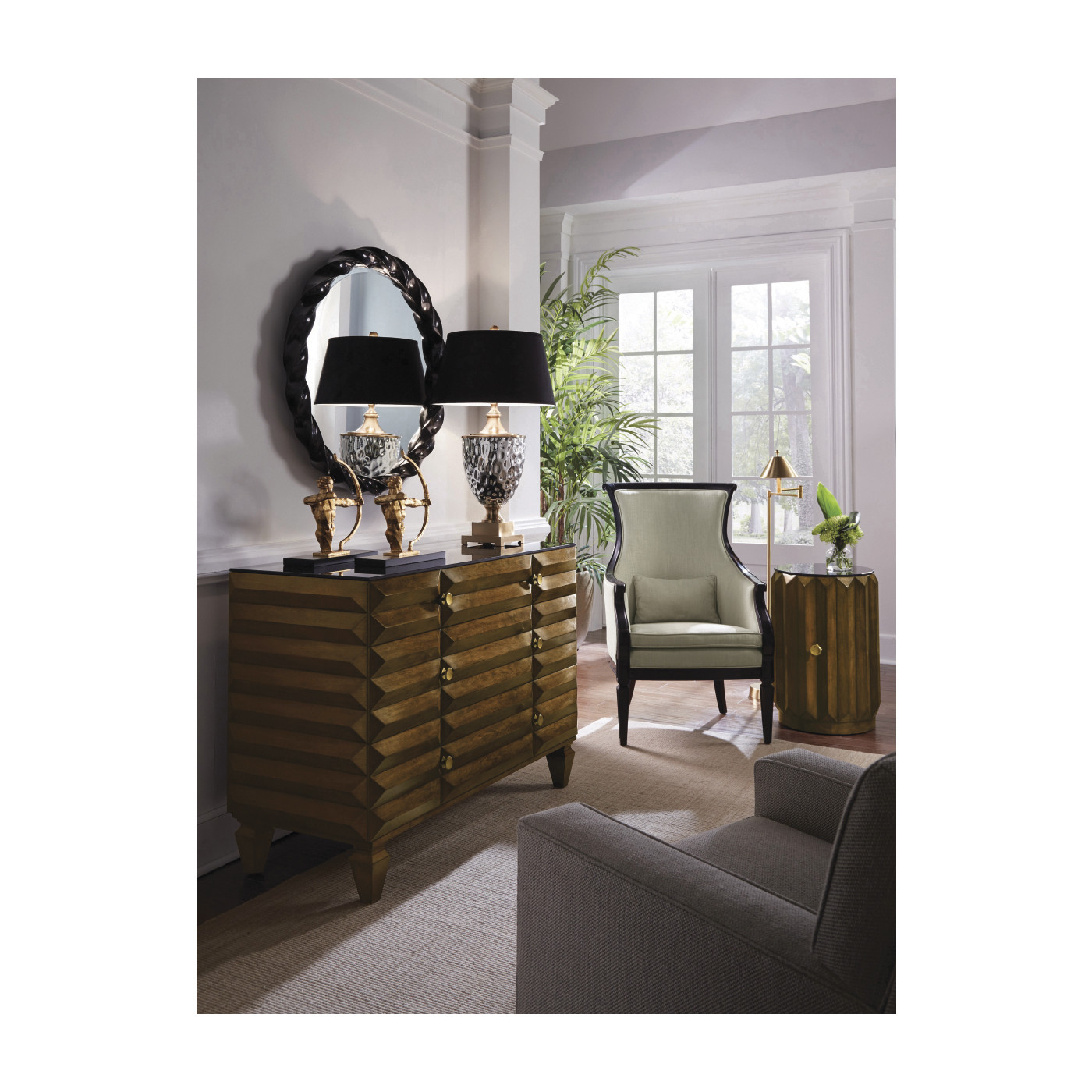 Black Twisted Mirror 35