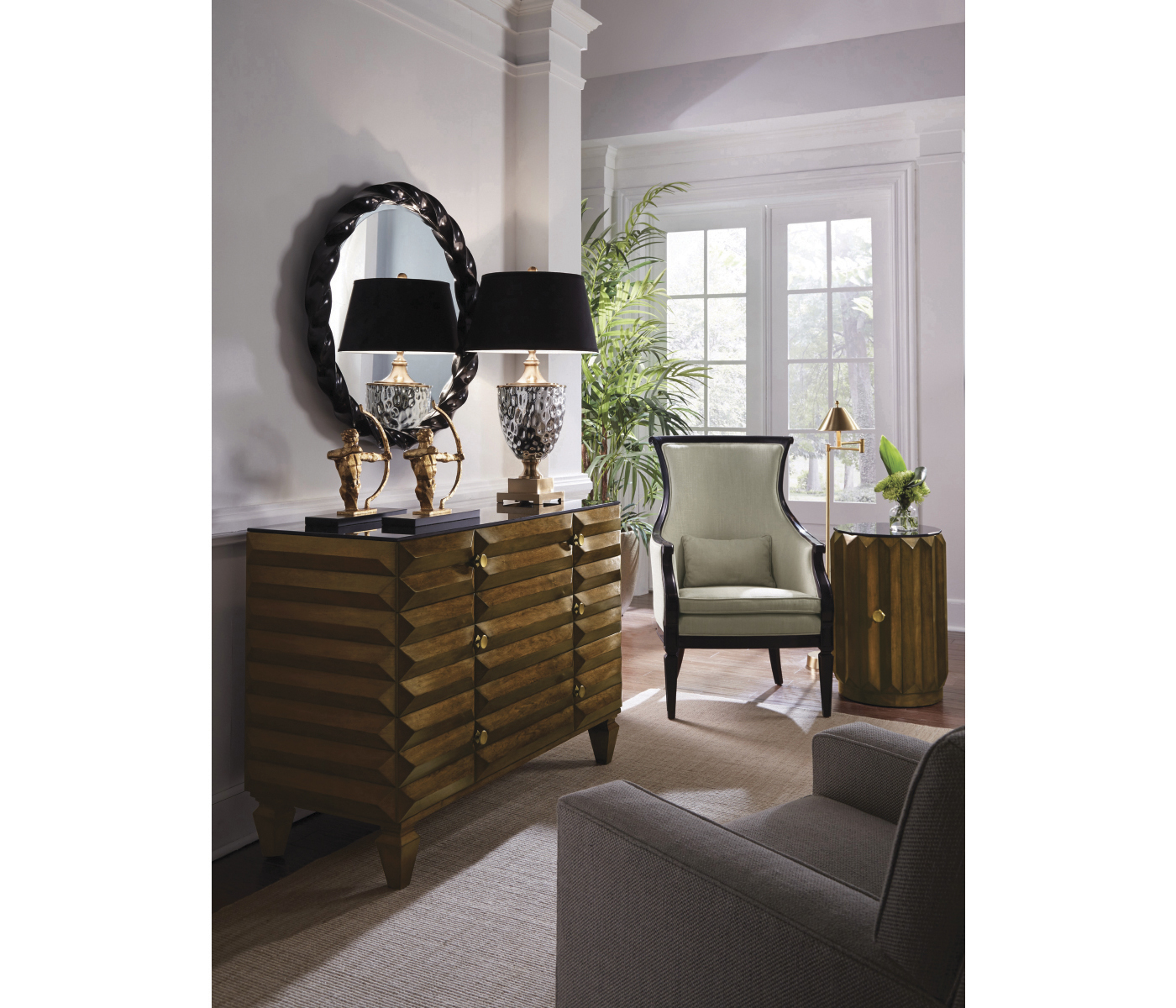 45'' Gilded Twisted Mirror