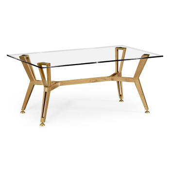 Midcentury Style Rectangular Oak Coffee Table