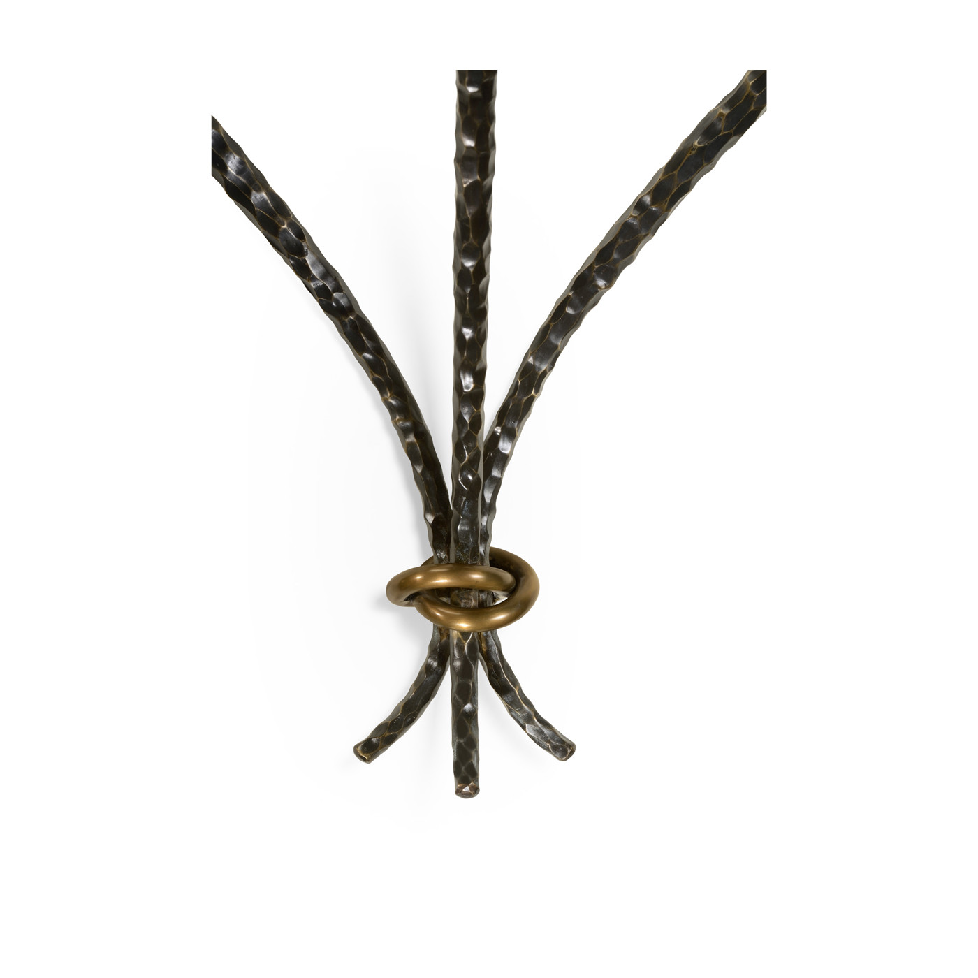 Hammered Antique Black Brass Wall Mounted Bracket Table