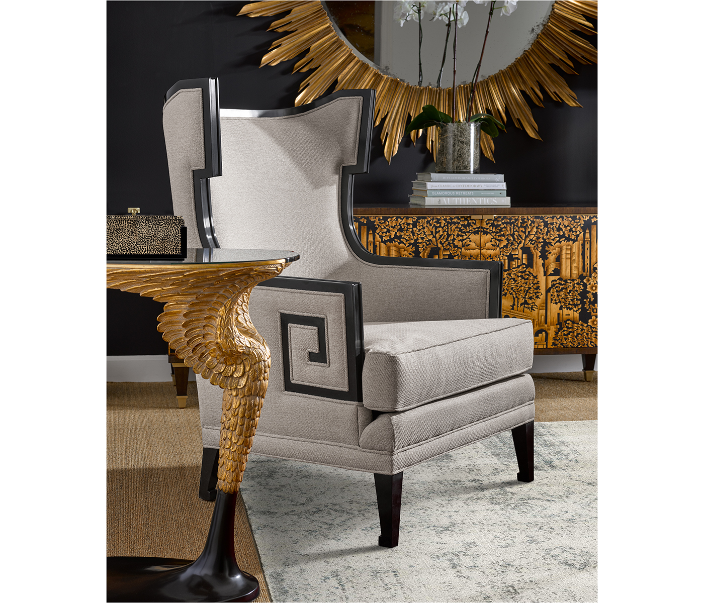 Empire Style Winged Sofa Table