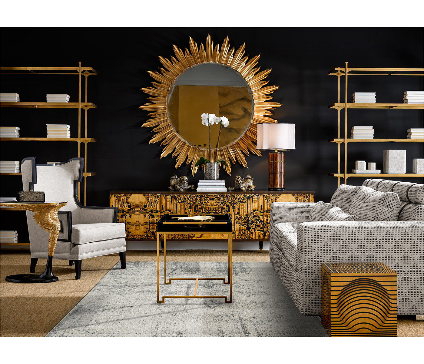 Empire Style Winged Sofa Table