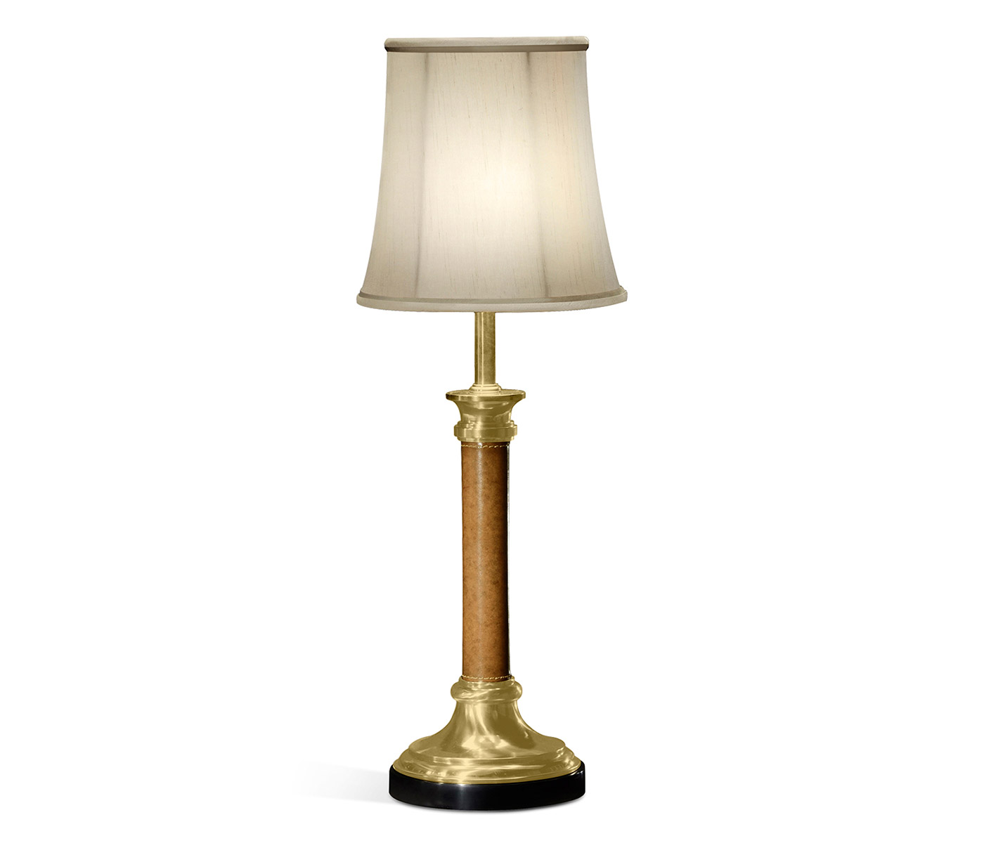 Brass & Leather Table Lamp