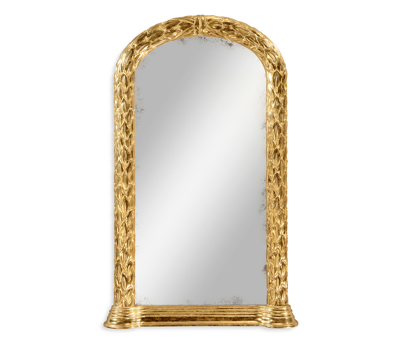Carved and water gilded hanging wall mirror