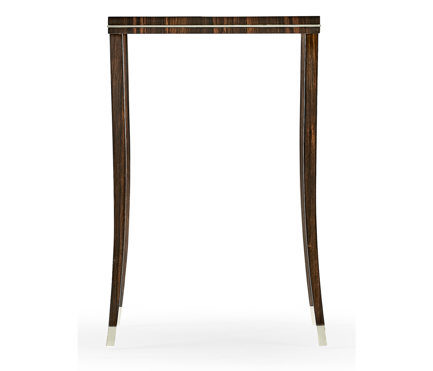 Macassar Ebony Lamp Table with White Brass Detail