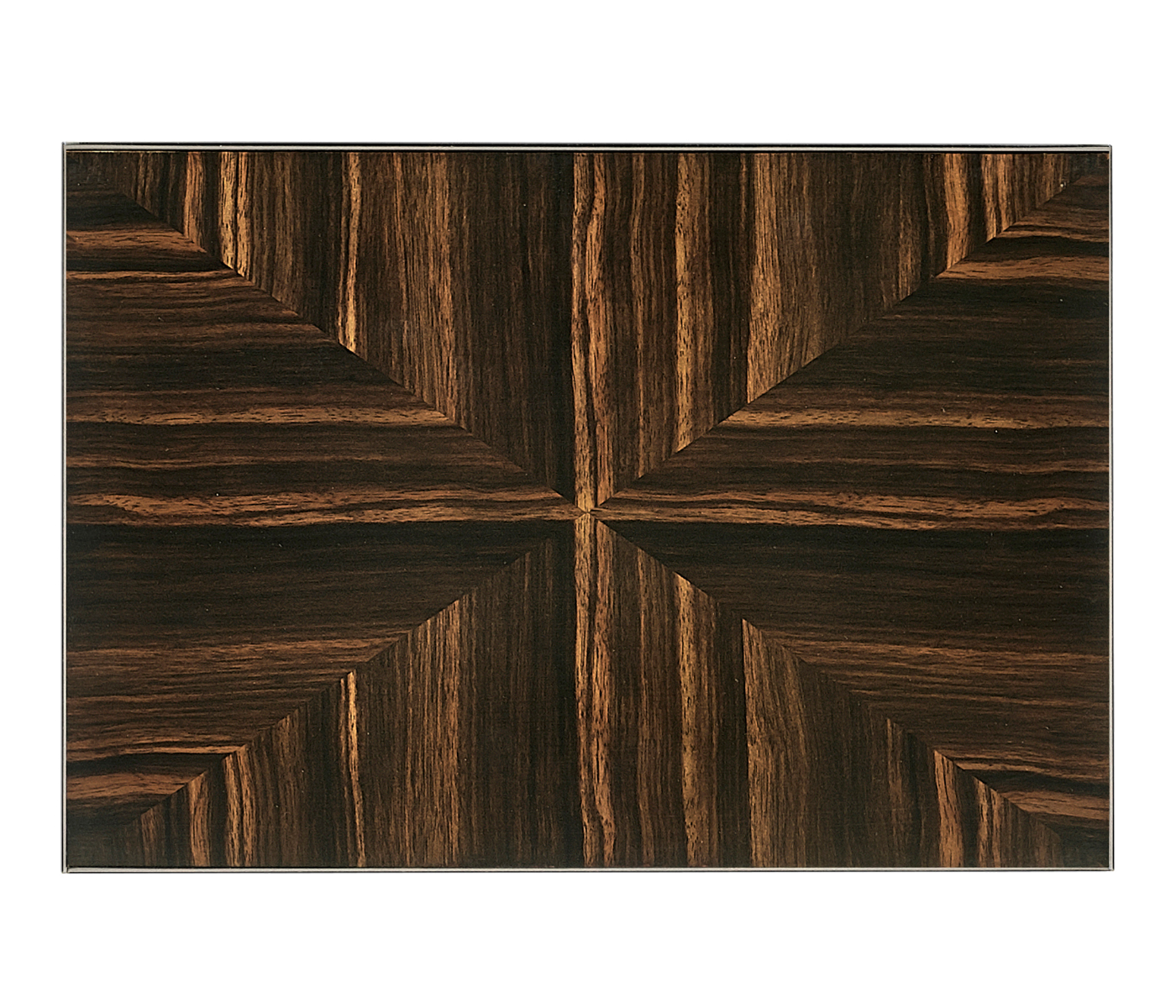 Macassar Ebony Lamp Table with White Brass Detail