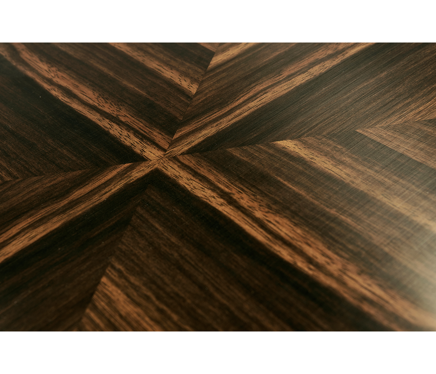 Macassar Ebony Lamp Table with White Brass Detail