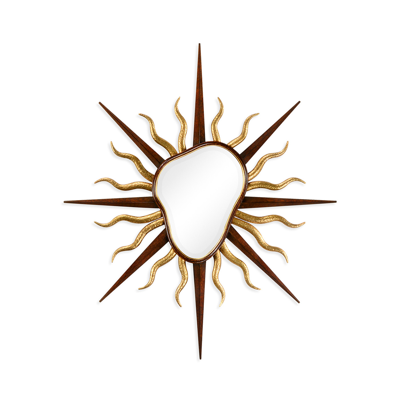 Gilded and faux tortoise shell mirror