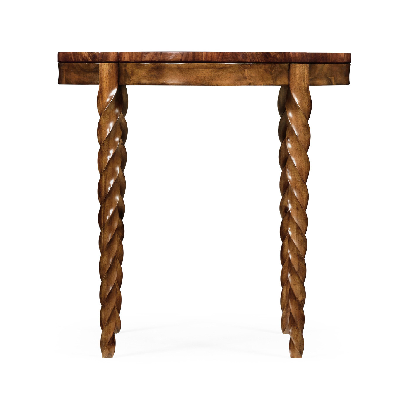 Walnut Barleytwist Quatrefoil Side Table 28