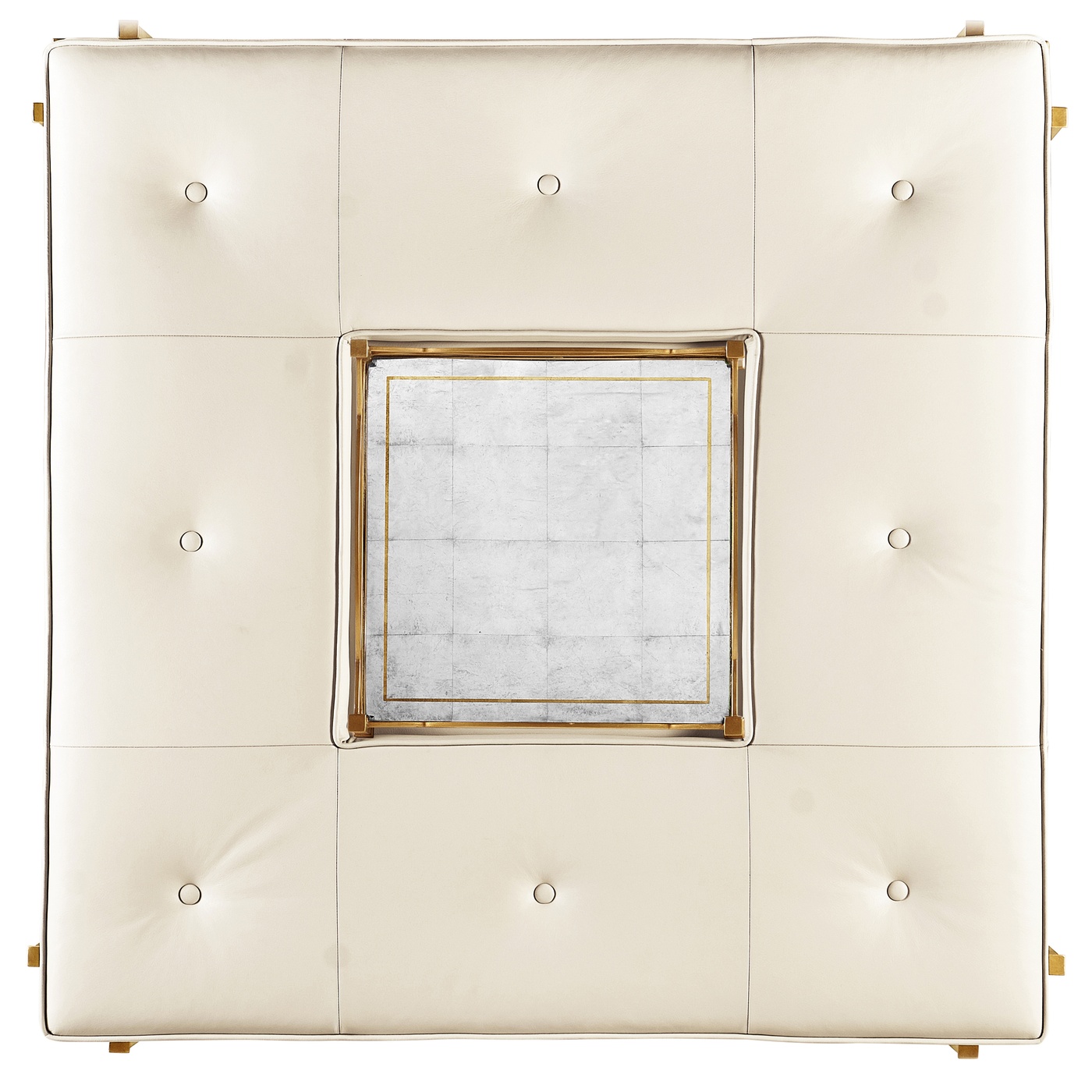 Églomisé and Gilded Iron Cocktail Ottoman