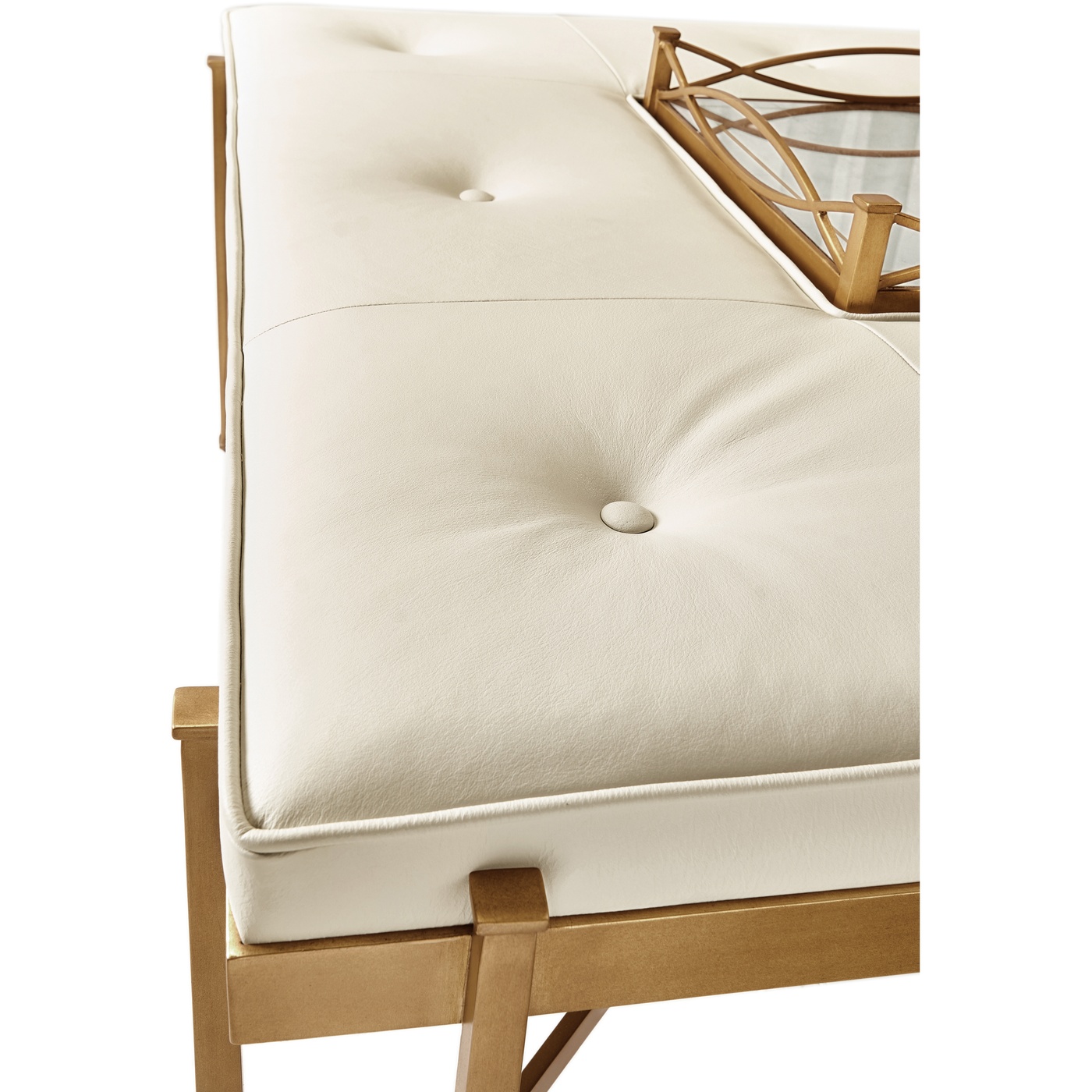 Églomisé and Gilded Iron Cocktail Ottoman