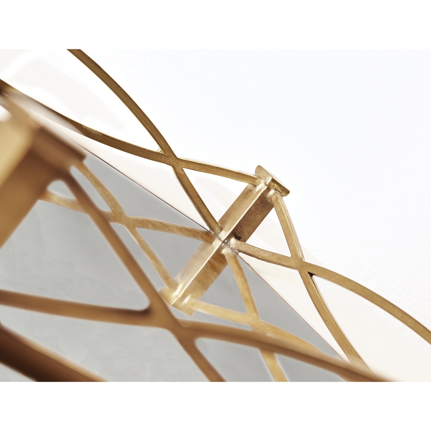 Églomisé and Gilded Iron Cocktail Ottoman