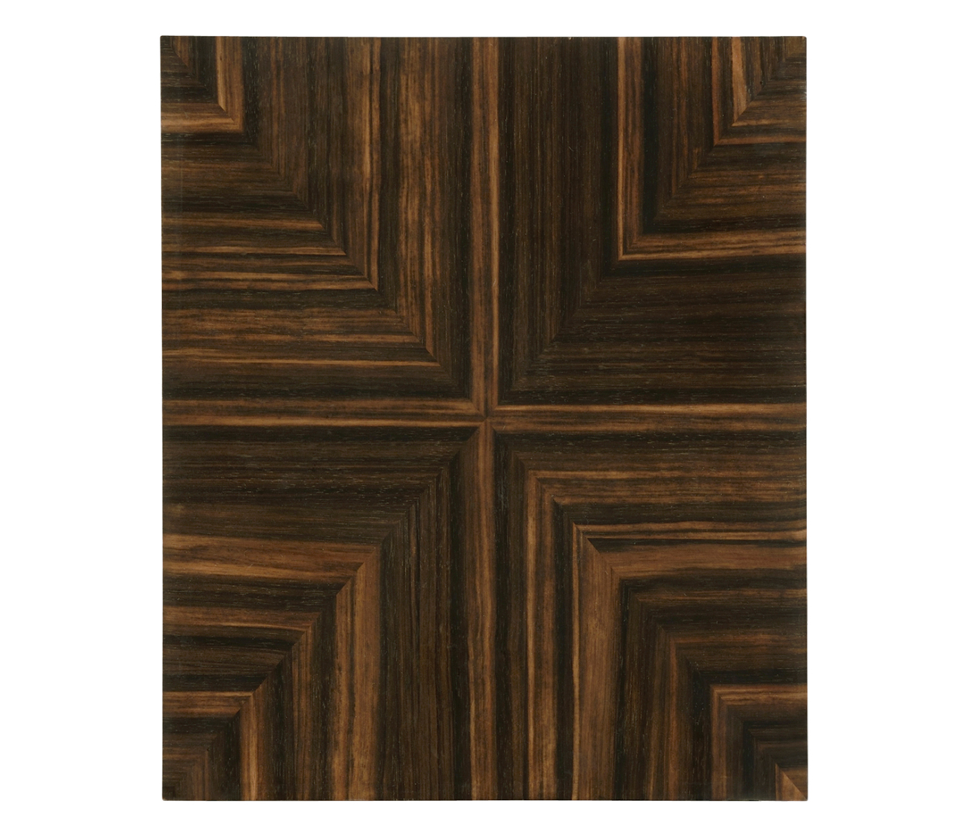 Macassar Ebony Bedside Chest with White Brass Detail