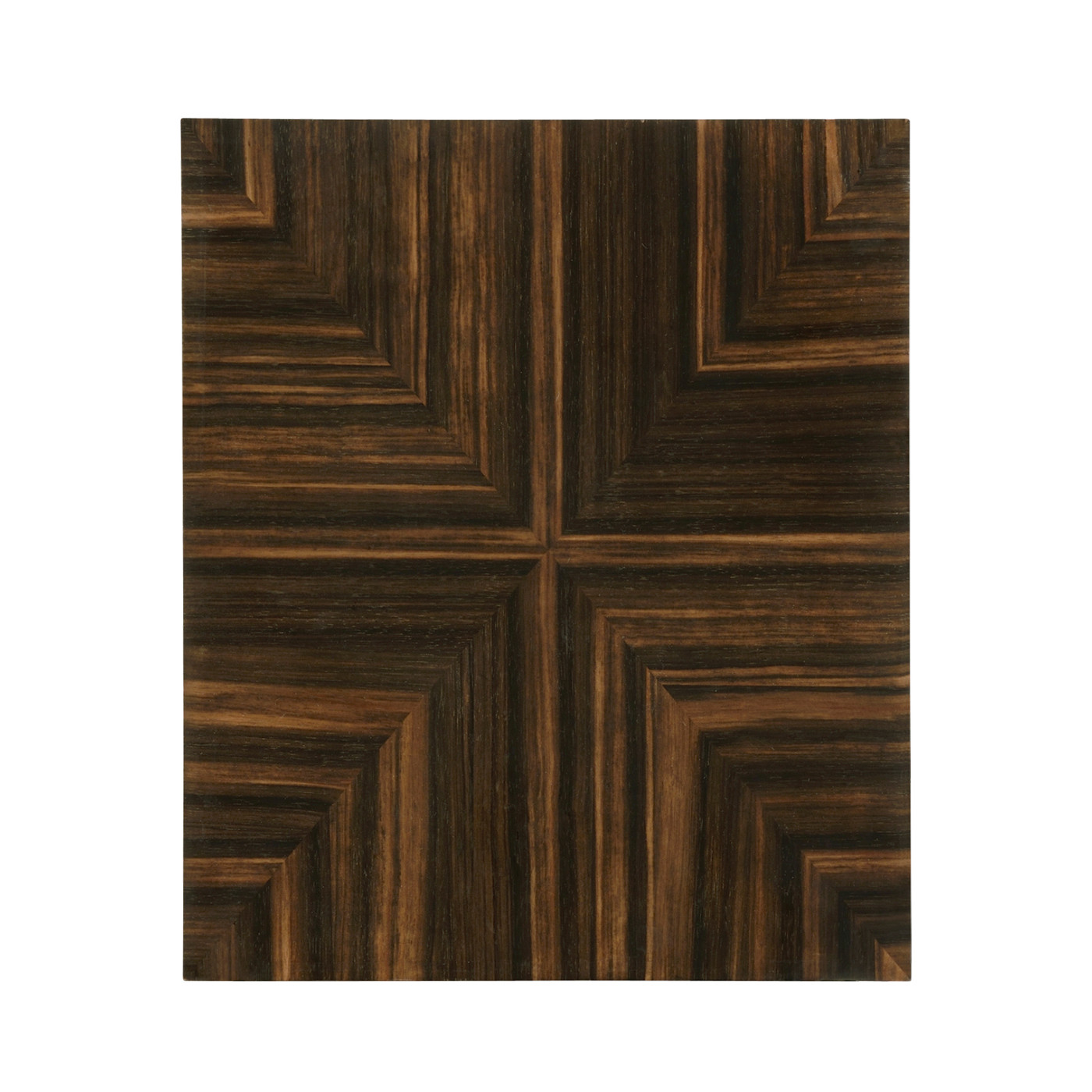 Macassar Ebony Bedside Chest with White Brass Detail