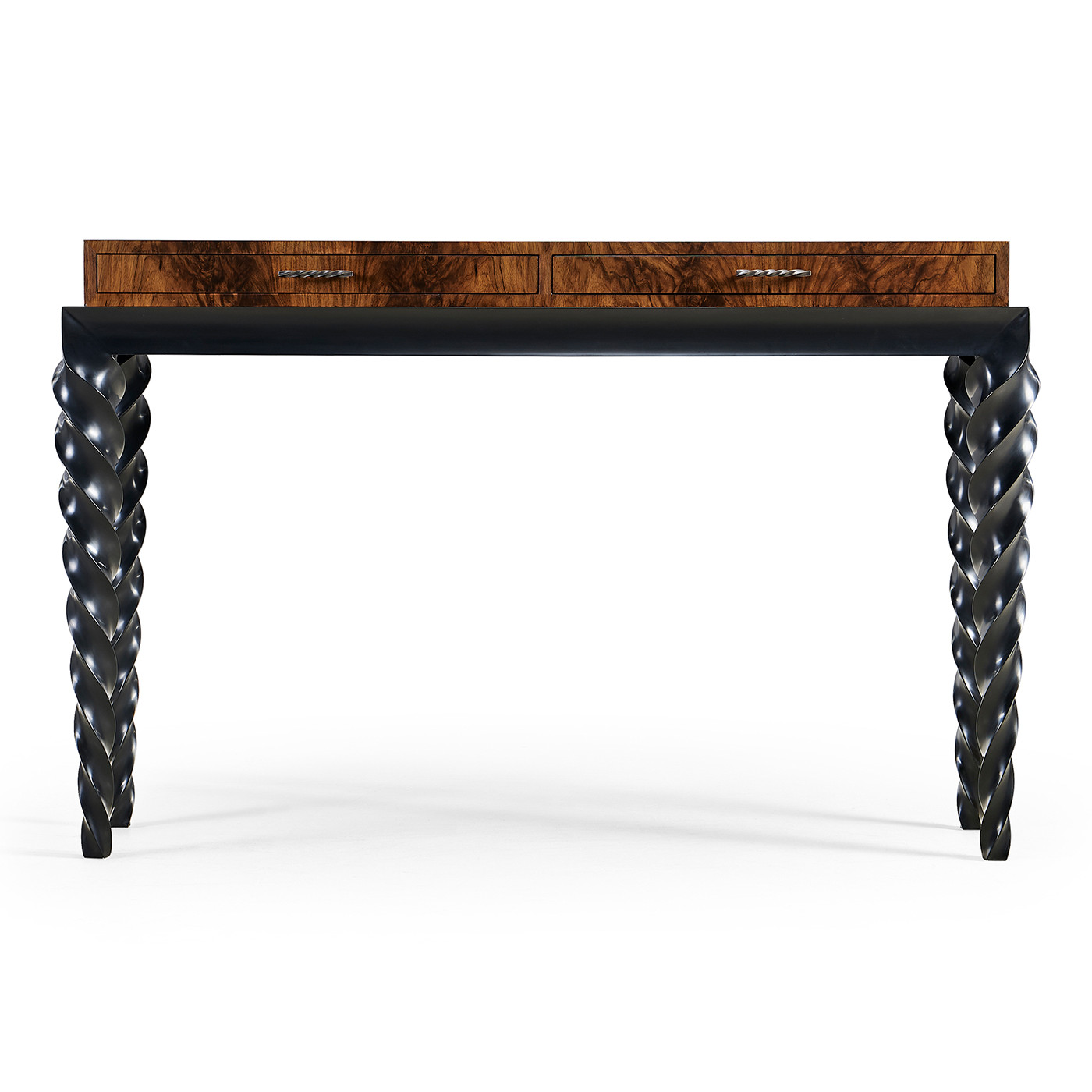 Black Barleytwist Console Table with Drawers