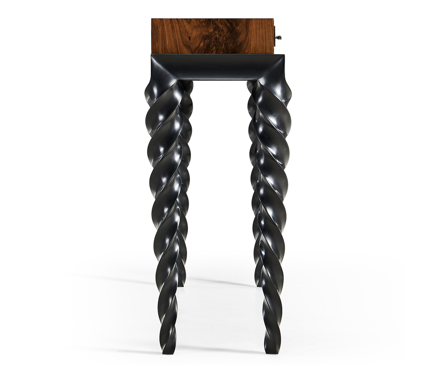 Black Barleytwist Console Table with Drawers