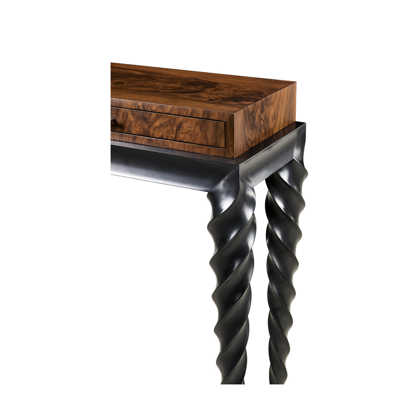Black Barleytwist Console Table with Drawers