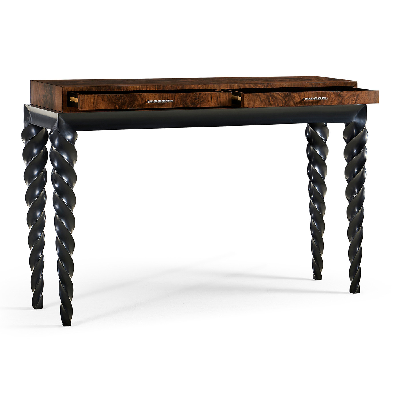 Black Barleytwist Console Table with Drawers