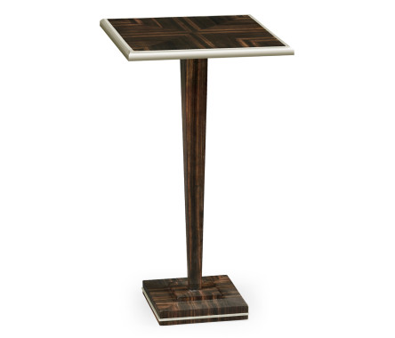 Macassar Ebony Martini Table with White Brass Detail