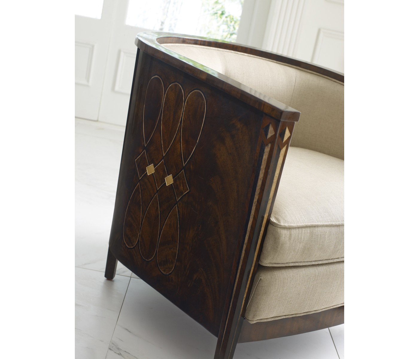 Knightbridge Antique Mahogany Tub Chair