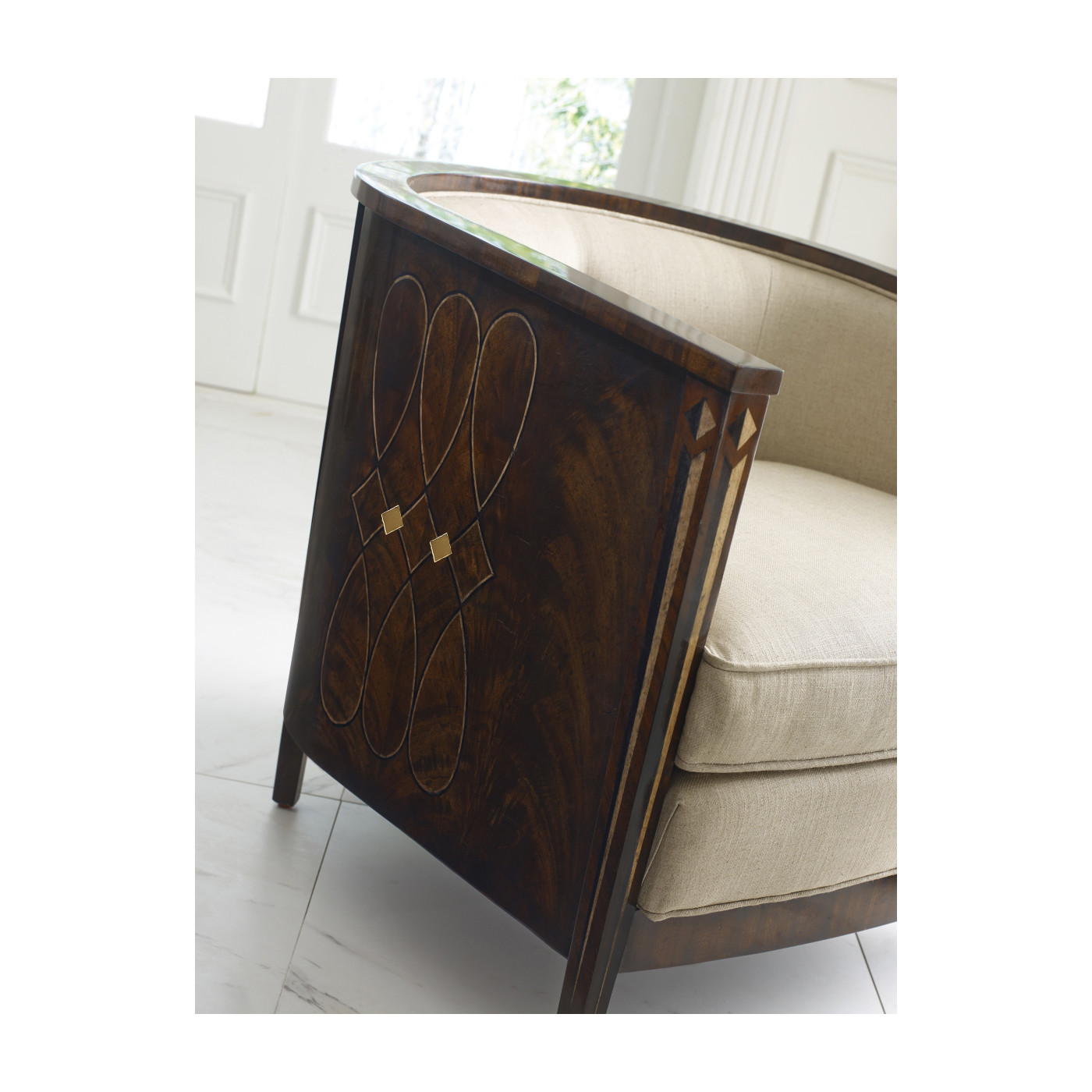 Knightbridge Antique Mahogany Tub Chair