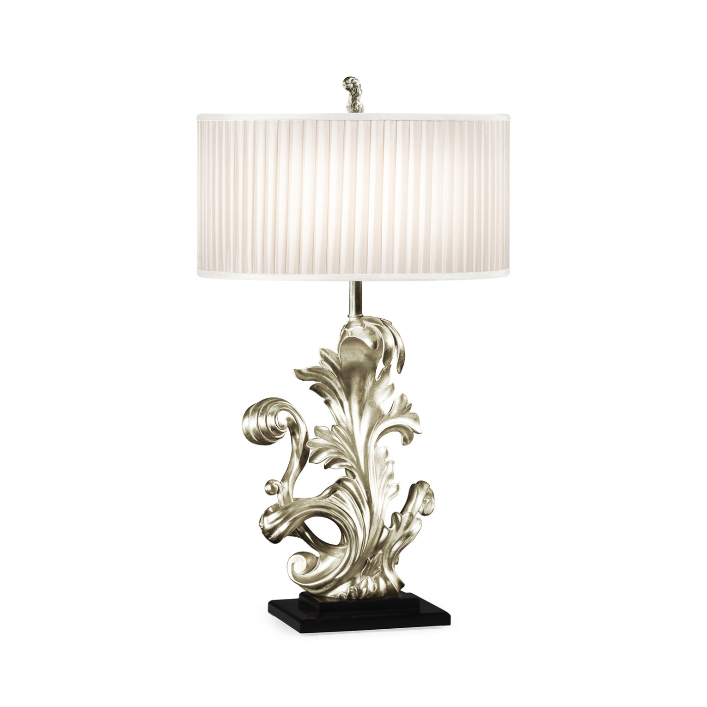 Silver gilded carved table lamp