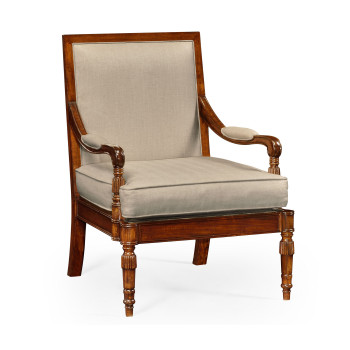 Regency Walnut Occasional Arm Chair