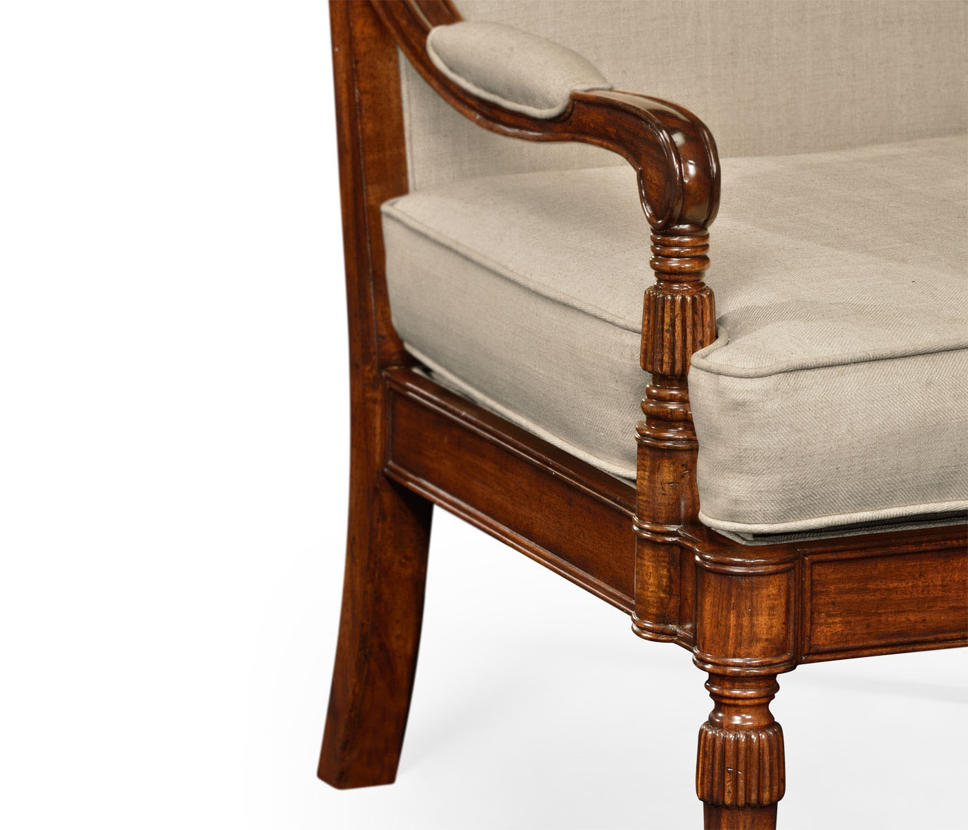 Regency Walnut Occasional Arm Chair