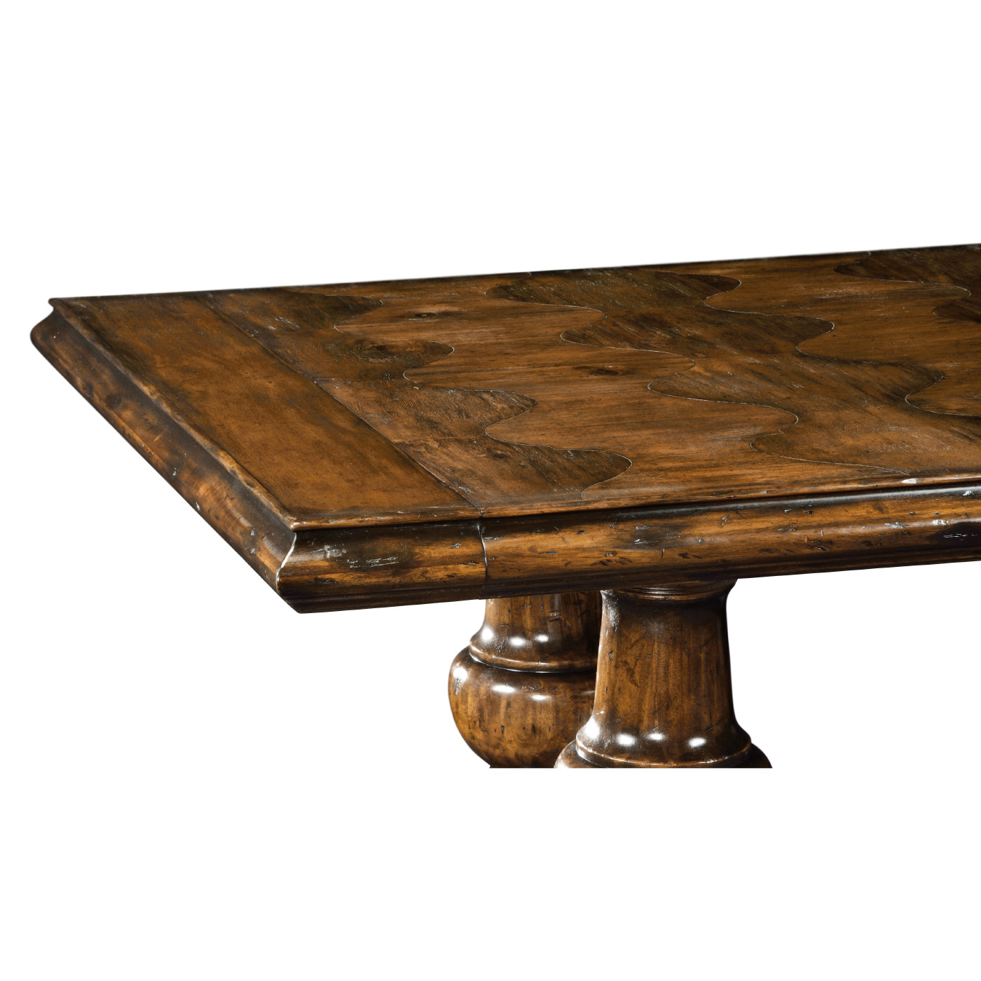 Rustic Walnut Extending Dining Table 110