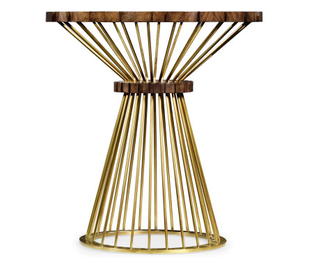 Camden Round Brass Side Table