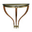 Hyedua wood demilune wall bracket console