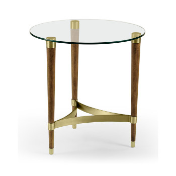 Hyedua & Glass Round Lamp Table