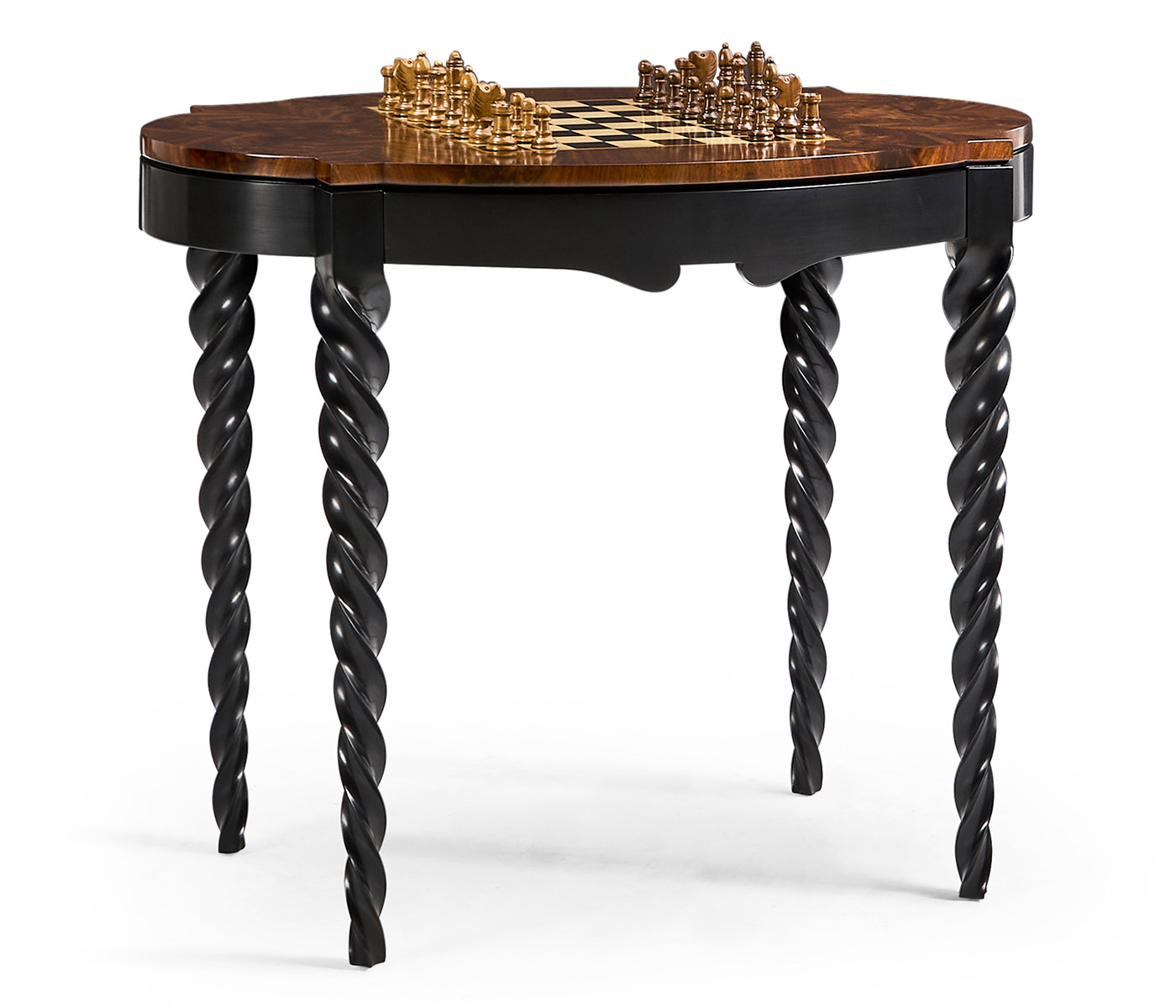 Black Barleytwist Game Table