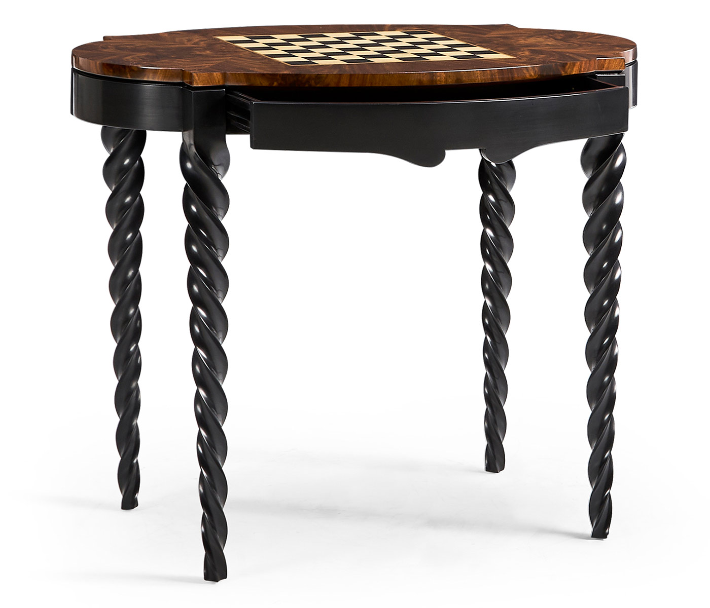Black Barleytwist Game Table