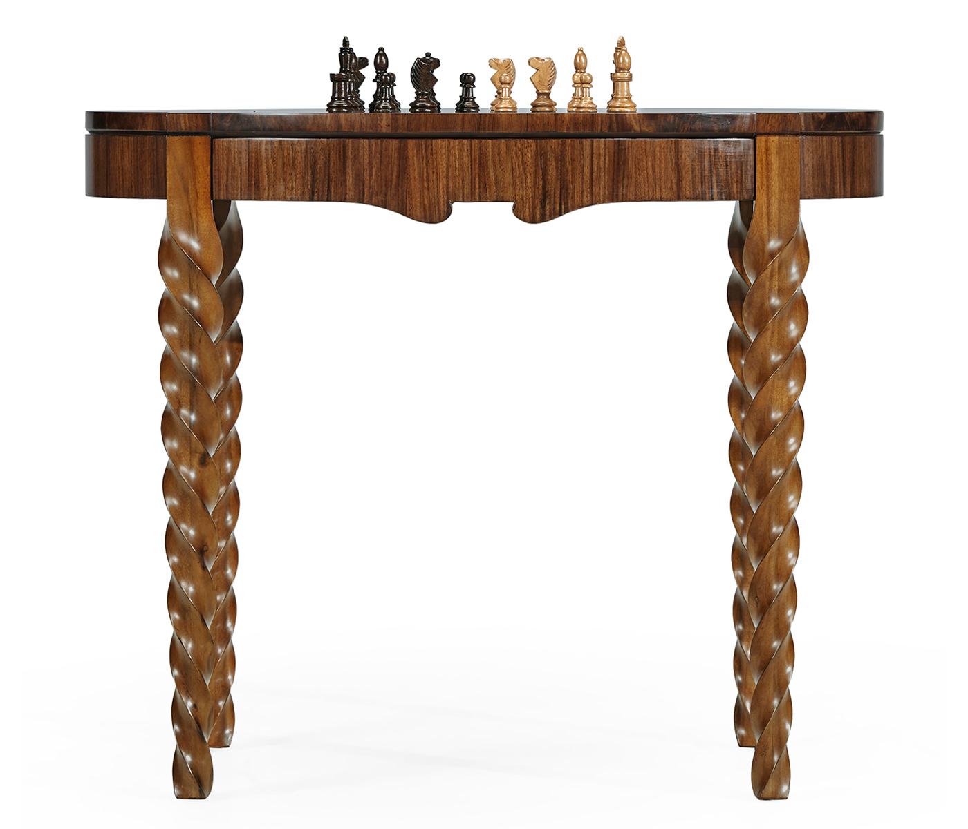 Walnut Barleytwist Game Table